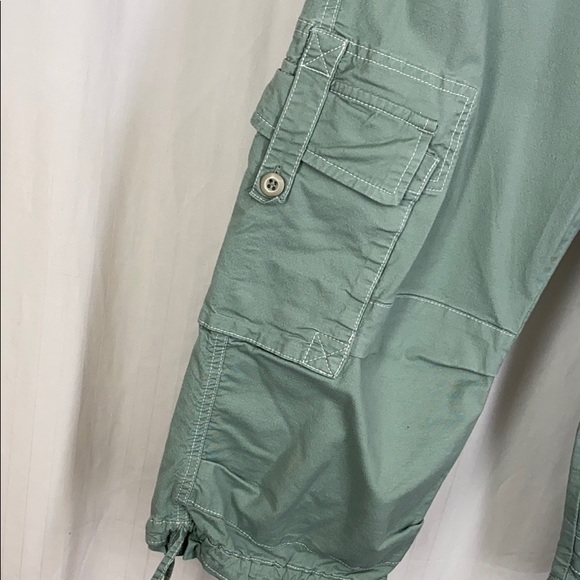 PRANA M Mint Green Cargo Cropped Capri Pants - Picture 3 of 8